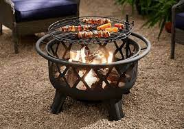 Amagabeli 27in fire grate log grate wrought iron fire pit round spider wagon wheel firewood grates heavy duty 0.7in bar fireplace stove burning rack holder 4legs black chimney hearth kindling stacking. Fire Pit Grill Home Depot Pasteurinstituteindia Com
