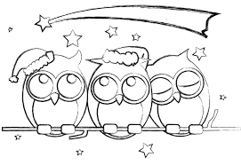 Disegni Di Natale Gufi Di Natale Colori Di Natale Illustrazione Di Natale Disegni Da Colorare
