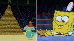 Hamburger french fries fast food krabby patty, kebab png clipart. King Neptune Vs Spongebob Squarepants Know Your Meme