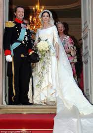 See more ideas about denmark wedding, crown princess mary, princess mary. Femail Takes A Look At Princess Mary S Best Looks On Her 46th Birthday Royal Wedding Gowns Royal Wedding Dress Princess Mary