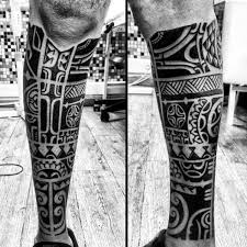 40 Polynesian Leg Tattoo Designs For Men Manly Tribal Ideas Tatouage Tatouages Polynesiens Tatouages Impressionnants