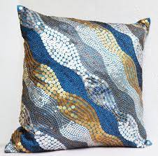 Use them in commercial designs under lifetime, perpetual & worldwide rights. Blue Throw Pillows With Silver Copper Sequins By Amorebeaute Cojines De Ganchillo Cojines Decorativos Cojines