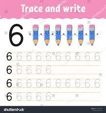 Trace And Write Handwriting Practice Learning Numbers For Kids Education Developing Worksheet Activity Pag Numbers For Kids Cartoon Styles Learning Numbers