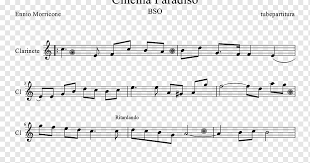 Sheet Music Clarinet Trumpet Nuovo Cinema Paradiso Clarinet Angle Text Piano Png Pngwing