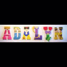 Disney Princess Letters Aurora Sleeping Beauty Cinderella Snow White Rapunzel Ariel Belle Hand Painted Ki Disney Princess Letter Princess Painting Disney Decor