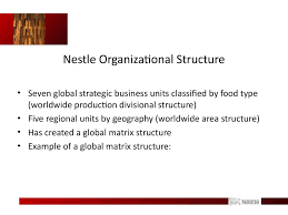 Return, which followed by the finding that a better organizational fit should. Nestle Organizational Structure Design