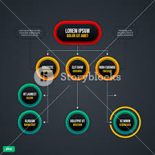 Organization Chart With Round Elements Eps10 Royalty Free