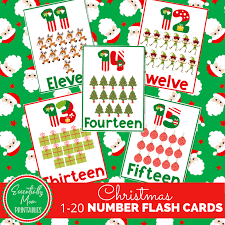 These printable color flash cards are high quality and free to print and use to teach your children the basic colors. Free Christmas Number Flashcards Printable Number Flash Cards 1 20