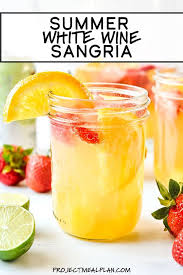 Summer White Wine Sangria Project Meal Plan Recipe White Wine Sangria White Sangria Recipe Sangria