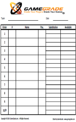 Then just print, cut and play! Gamegrade Charts