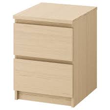 It is simple and clean in appearance, fitting in smoothly no matter the room. Malm 2 Drawer Chest White Stained Oak Veneer 15 3 4x21 5 8 Ikea