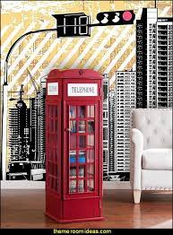 Design it to reflect your personal tastes. Phone Booth Storage Cabinet Grunge City Silhouette Wall Mural Travel Themed Bedroom Paris Themed Bedroom Bedroom Themes