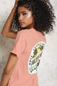 A Knit Tee Featuring A Los Angeles California Locals Only Graphic On The Front And Back Round Neckline A Natural Hair Styles Curly Hair Styles Gorgeous Hair