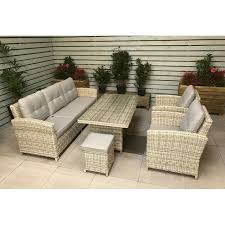 Croydon 7 Seater Rattan Sofa Set Rattan Corner Sofa Corner Sofa With Cushions Rattan Garden Furniture