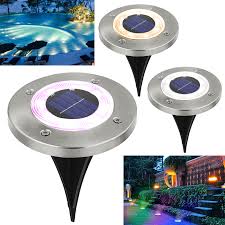 Solar Ground Lights Solar Led Light With 8 Leds Outdoor Waterproof Decoration Lighting For Garden Driveway Pathway Patio Yard Solar Lamps Aliexpress