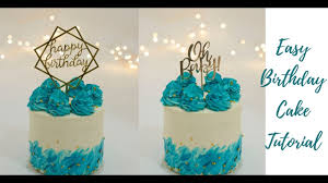 Birthday cakes can sometimes look tricky to make at home but we've got lots of easy birthday cake making your own birthday cake has never been easier thanks to our collection of simple, yet. Simple Birthday Cake Tutorial Teal Birthday Cake Tutorial Youtube