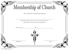 Collection of most popular forms in a given sphere. Church Membership Certificate Printable Free Word Psd In Design Ai Publisher Free Premium