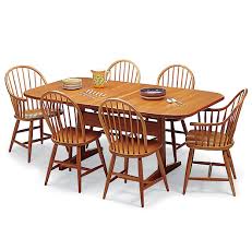 Chianni trestle extension dining table & benches. Pompanoosuc Mills