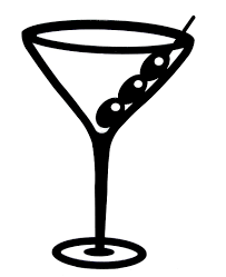 Martini Glass Vector Image Silhouette Stencil Martini Glass Stencil