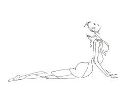Yoga Art Print Cobra Pose By Loveheartsart On Etsy 20 00 Yoga Drawing Yoga Art Yoga Illustration
