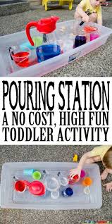 Pouring Station Activity For Toddlers Busy Toddler Fun Activities For Toddlers Toddler Activities Activities For Kids