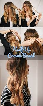 Half Up Crown Braid Hair Styles Long Hair Styles Hair Beauty