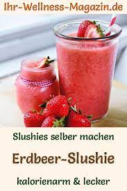 Das das geht super einfach und ganz schnell. Erdbeer Eis Slushie Selber Machen Gesundes Kalorienarmes Rezept Rezepte Slush Eis Selber Machen Erdbeer Smoothie Rezepte