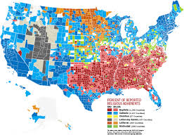 Map Denominations By County In The Us Ministry127