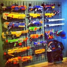 To place your pegboard hooks, you'll need to use a little trial and error as you place your guns. Nerf Storage