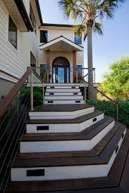 It is necessary to decide in advance with the choice of stairs for the house, make a sketch and pick residents of a house or apartment. Modern Island Beach Home Front Stair Tropical Exterior Charleston By Sea Island Builders Llc Houzz