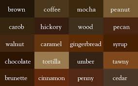 the color thesaurus brown shades color shades color names