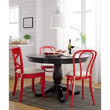 Kitchen & dining room tables. Avalon 45 Black Round Extension Dining Table Reviews Crate And Barrel