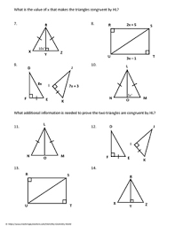 There is one case where ssa is valid, and that is when the angles are right angles. Geometry Worksheet Hypotenuse Leg By My Math Universe Tpt