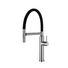 Pull out kitchen faucets feature an integrated spray head attached to a flexible hose that can be pulled down straight into the sink. Black And Chrome Pull Out Best Kitchen Faucets For Sinks