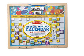 Melissa Doug Monthly Magnetic Calendar With 133 Magnets And 2 Fabric Hinged Dry Erase Boards Magnetic Calendar Calendar Dry Erase Board