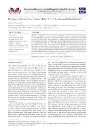 Pdf The Impact Of Slavery In Toni Morrison S Beloved From The Communal To The Individual