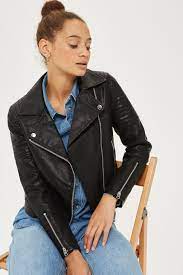 Pu Leather Biker Jacket Jackets Coats Clothing Topshop Vegan Clothing Faux Leather Biker Jacket Womens Fashion Dresses Casual