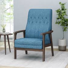Find furniture & decor you love at hayneedle, where you can buy online while you explore our room designs and curated looks for tips, ideas & inspiration to help you along the way. Hoye Mid Century Modern Accent Chair Blue And Walnut