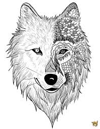 Monstre Loup Coloriage Loup Loup Mandala Coloriage