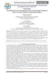 There are a number of leading researchers who. Pdf The Challenges Faced By Management Science Research Scholars In Different Stages Of Research A Study For Maharashtra India