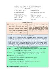 Mentioning the content of an analytical text. Rpp Daring Descriptive Text