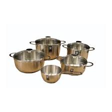 Batería de cocina 3 piezas advanced. Comprar Bateria Coc Tapa Cristal Inox Bra 5 Pz Ferreterias Industriales