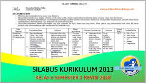 Silabus kelas 6 sd kurikulum 2013 semester 1 dan semester 2 yang akan saya bagikan pada kesempatan kali ini merupakan silabus hasil revisi terbaru di tahun 2019 dan sudah dapat langsung di gunakan untuk kepentingan bapak dan ibu guru dalam menyiapakan dan melengkapi perangkat. Silabus Kelas 6 Semester 1 Kurikulum 2013 Revisi 2018 Portal Edukasi Dikdas