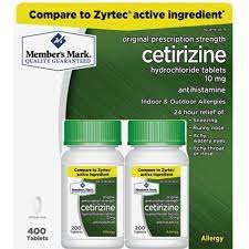 Member S Mark Aller Zyr Cetirizine Hcl 10mg Antihistamine 400 Ct Sam S Club Members Mark Zyrtec Allergies