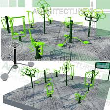 Amusement Park Rides And Playground Equipment Sketchup Models In 2020 Outdoor Gym Equipment Outdoor Gym Playground Design
