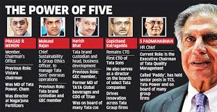 Tata picks his new crack team to steer ship; Menon, Bhat, Rajan get new  roles - The Economic Times