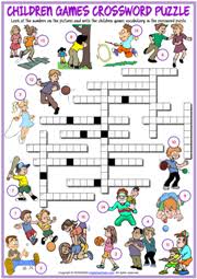 This makes some easier and faster to solve than others. Children Games Esl Crossword Puzzle Worksheet For Kids