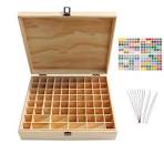 Pure Vie Wooden Essential Oil Storage Box Home Fragrance Carrier Case,  Holds 74 Bottle (Fits 5-20ml) - Aromatherapy Organizer Makeup Nail Polish  ...