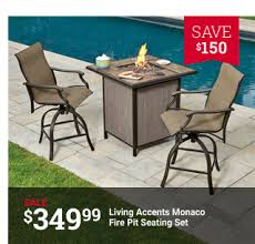 Living accents fire pit table. Ace Hardware Save Up To 200 Off Select Patio Sets For Summer Milled