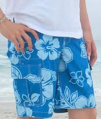 Merona Blue Floral Swim Trunks Mens Fashion For Less
